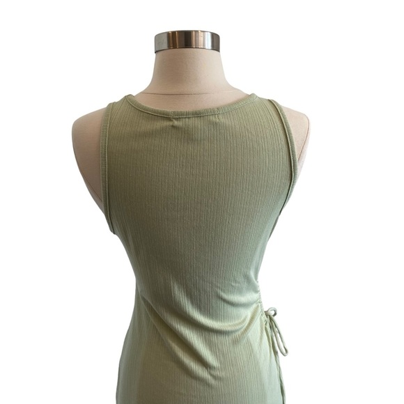 Sleeveless Knit Midi Dress With Cut Out Tie Side By Planet Gold - Picture 9 of 10